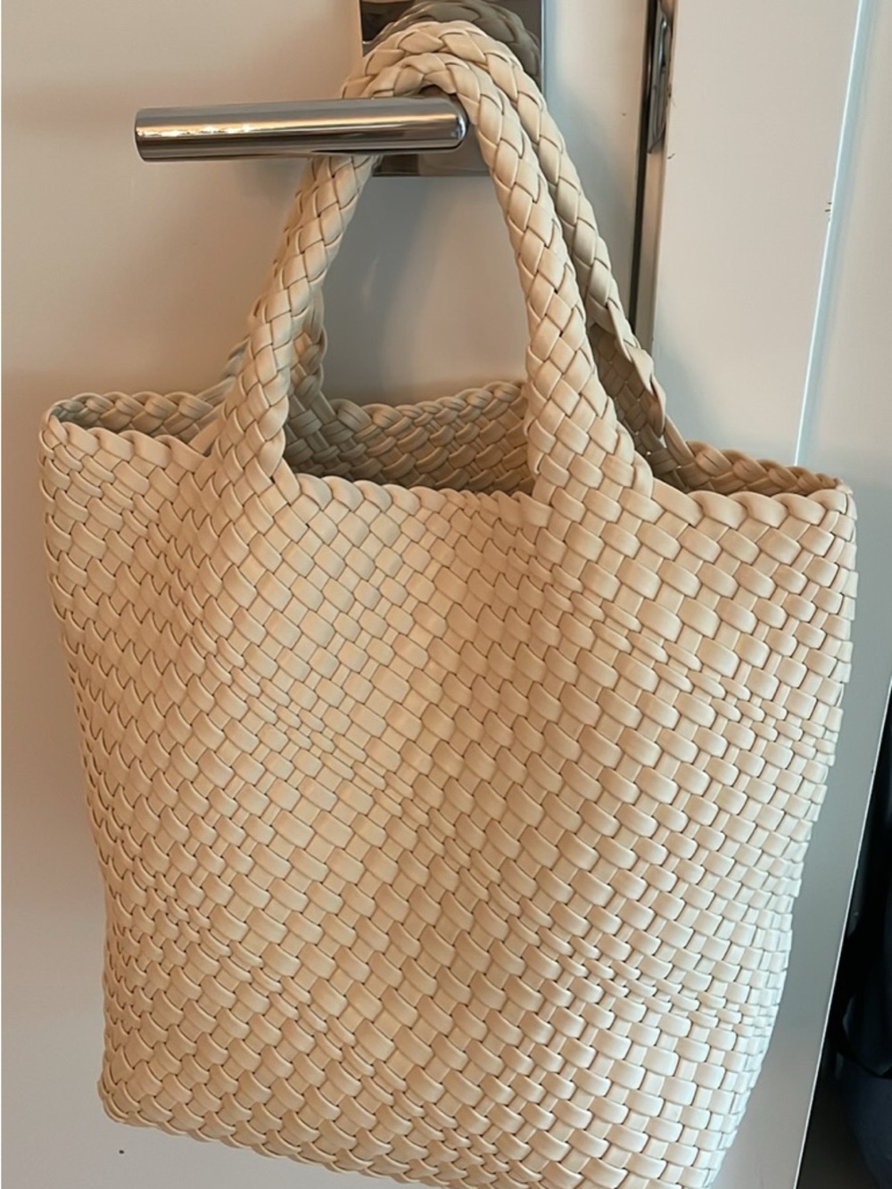 Braided Cream Woven Tote Bag — Everyday Carry